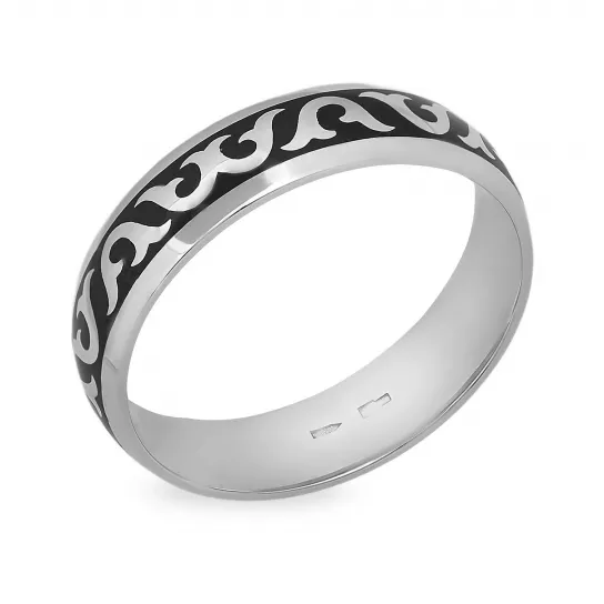 Кольцо обручальное из серебра