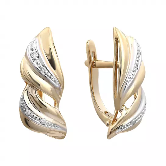 Серьги с бриллиантами из золота