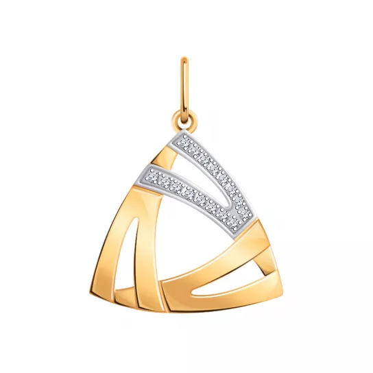 Подвеска с фианитом из золота