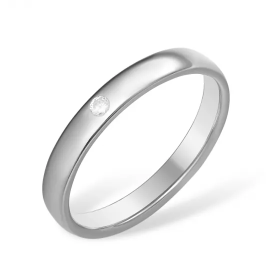 Кольцо обручальное из серебра