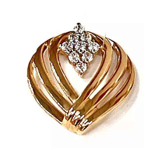 Подвеска с фианитом из золота