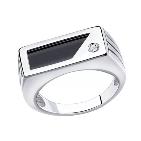 Кольцо-печатка из серебра