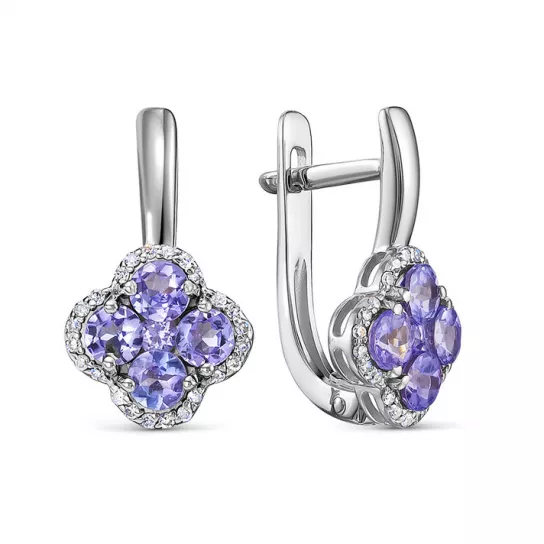 Серьги с бриллиантами из золота