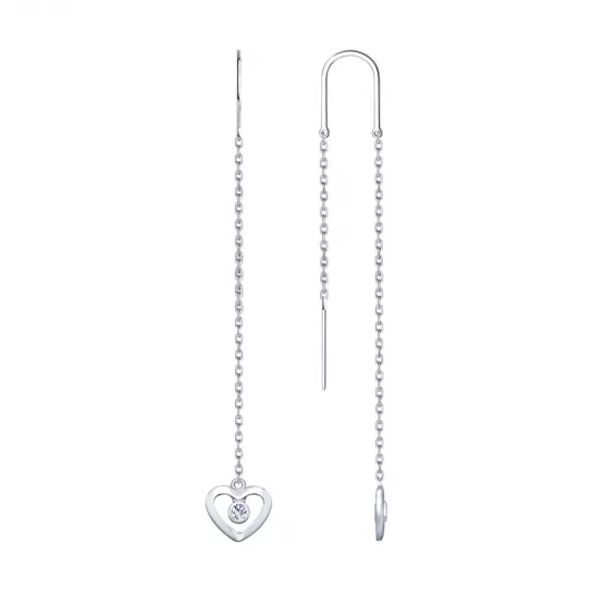 Серьги-продевки из серебра