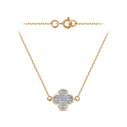 Колье с фианитом из золота