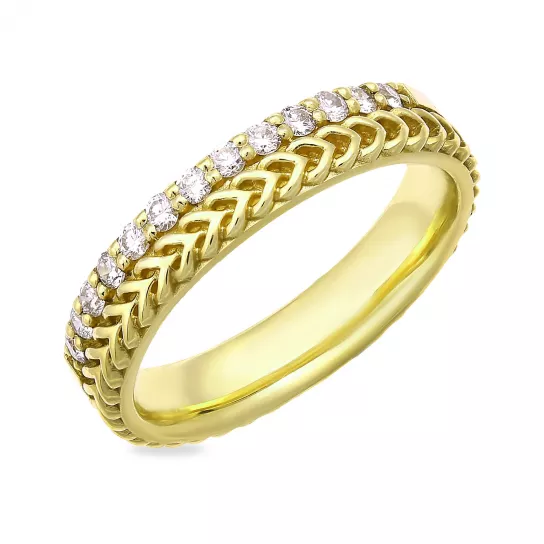 Кольцо с бриллиантами из золота