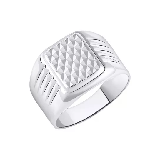 Кольцо-печатка из серебра