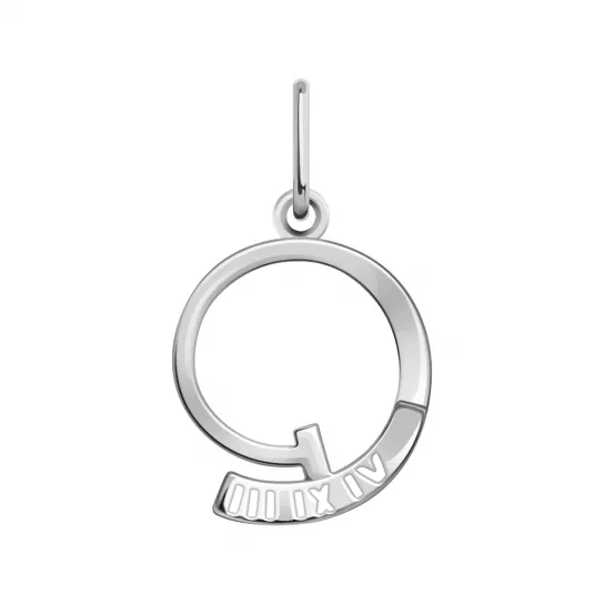 Подвеска с фианитом из серебра