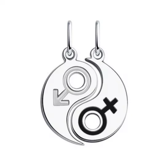 Подвеска с эмалью из серебра