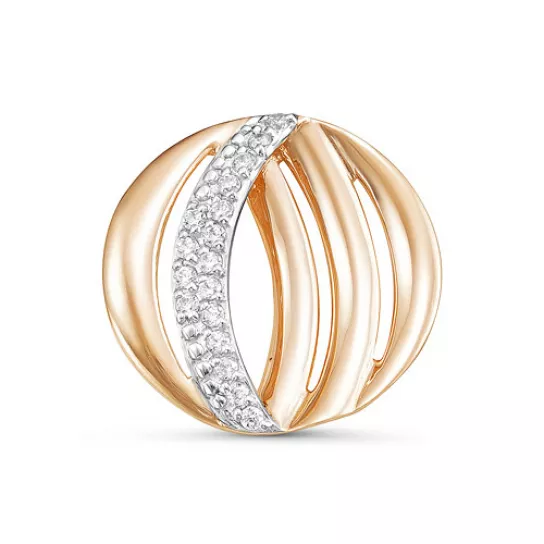 Подвеска с фианитом из золота