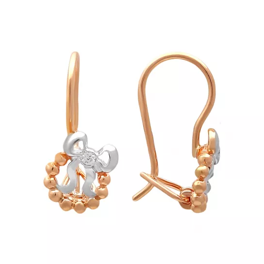 Серьги детские из золота