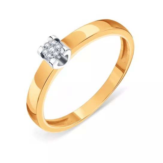 Кольцо с бриллиантами из золота