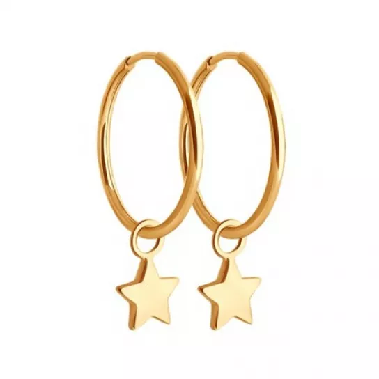 Серьги-конго из золота