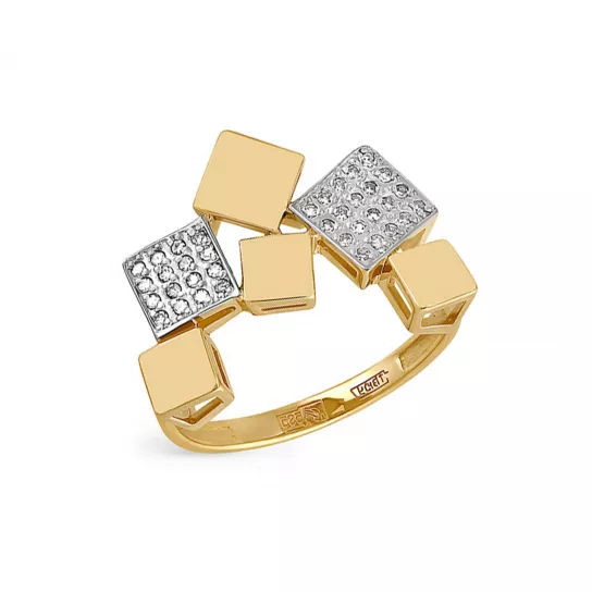 Кольцо с бриллиантами из золота