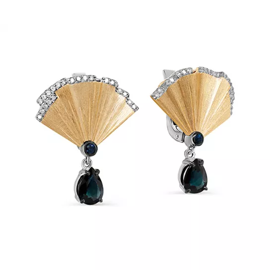 Серьги с бриллиантами из золота