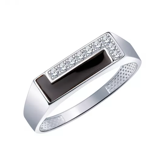 Кольцо-печатка из серебра