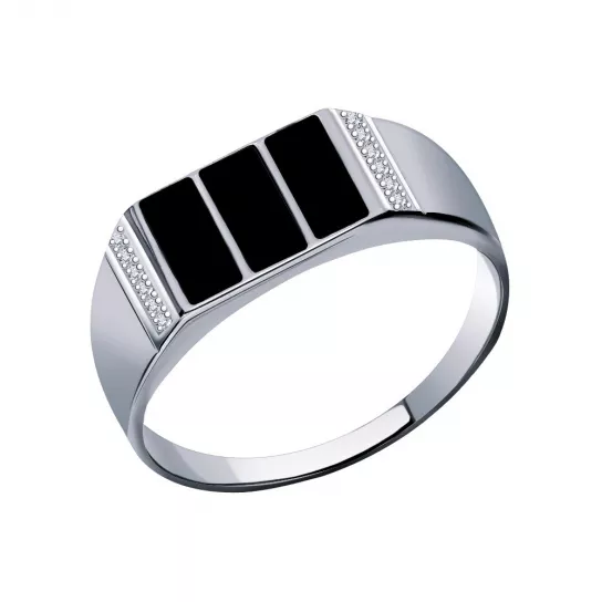 Кольцо-печатка из серебра