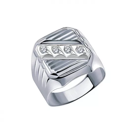 Кольцо-печатка из серебра