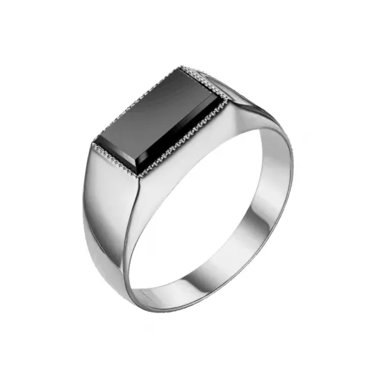 Кольцо-печатка из серебра