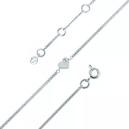 Браслет с фианитом из серебра