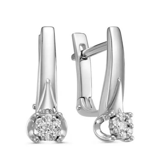 Серьги с бриллиантами из золота