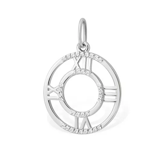 Подвеска с фианитом из серебра