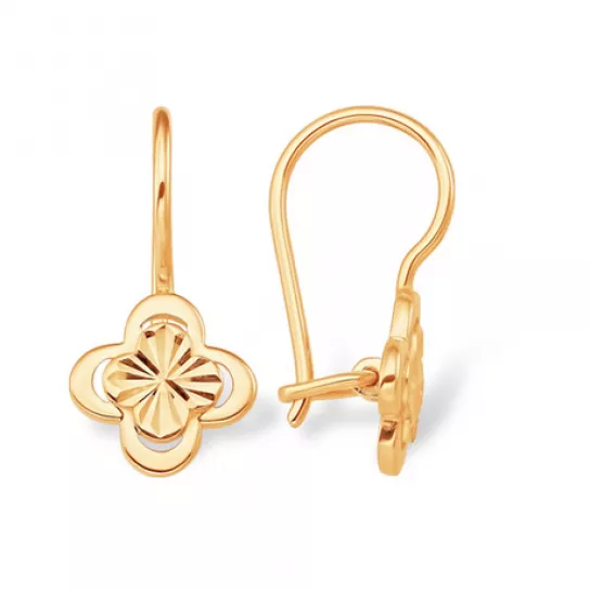 Серьги детские из золота