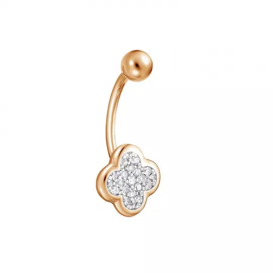 Пирсинг с бриллиантами из золота