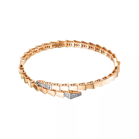 Браслет с фианитом из золота