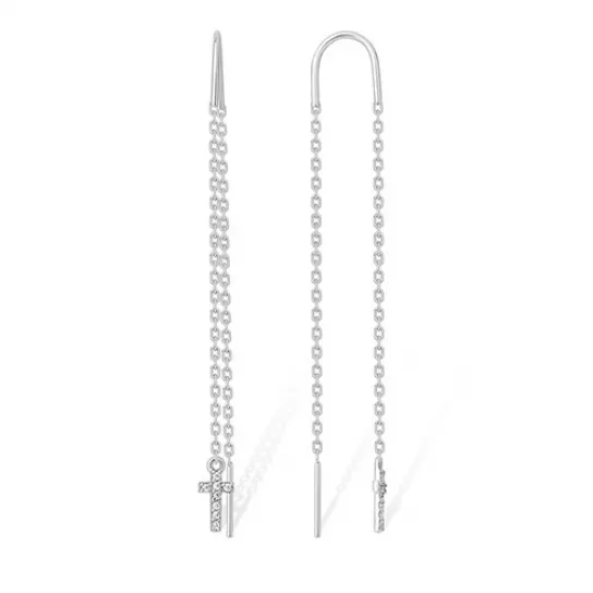 Серьги-продевки из серебра