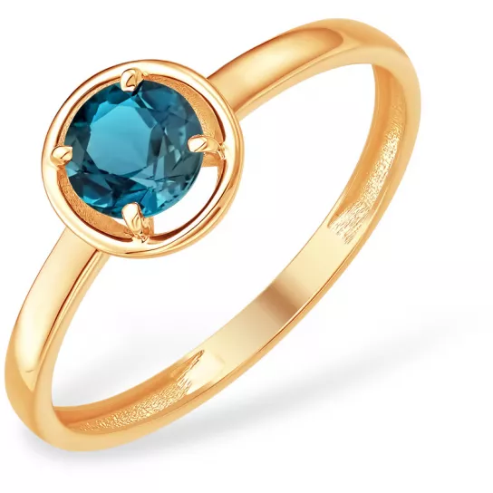 Кольцо с топазом из золота