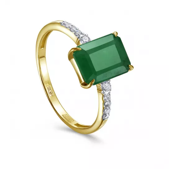 Кольцо с бриллиантами из золота