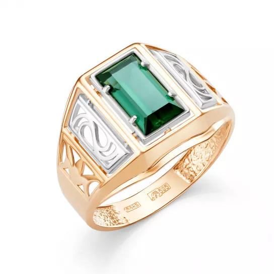 Кольцо-печатка с ониксом из золота