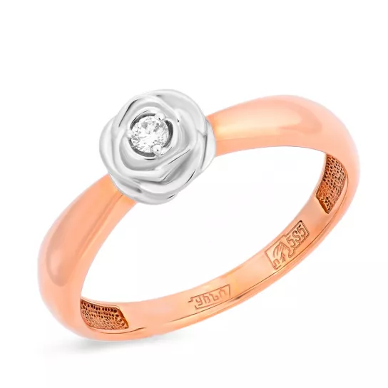 Кольцо с бриллиантами из золота