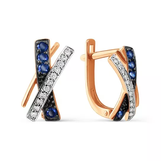 Серьги с бриллиантами из золота